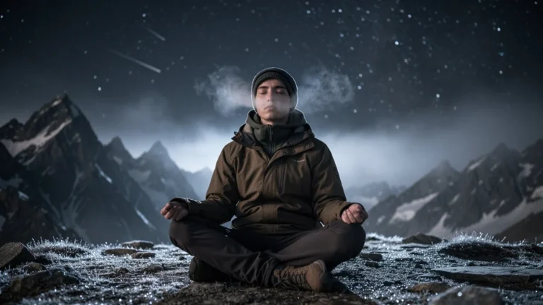 Nuit de méditation à 4800m changeant profondément la respiration en pleine montagne