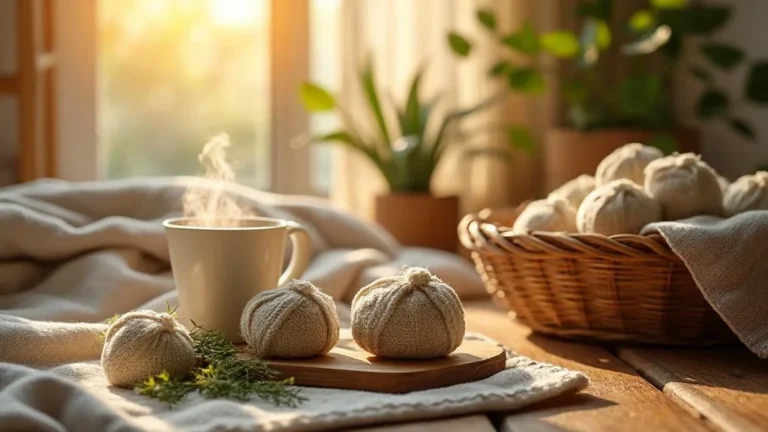Sentir la chaleur des compresses d'herbes remonter le long des lombaires un matin